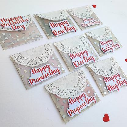 Chandrans Creation Valentine Golden Box Valentine week Message Handmade