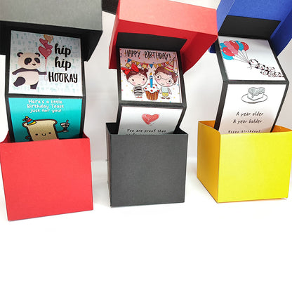 Chandrans Creation 6 Birthday Multicolor Message Box