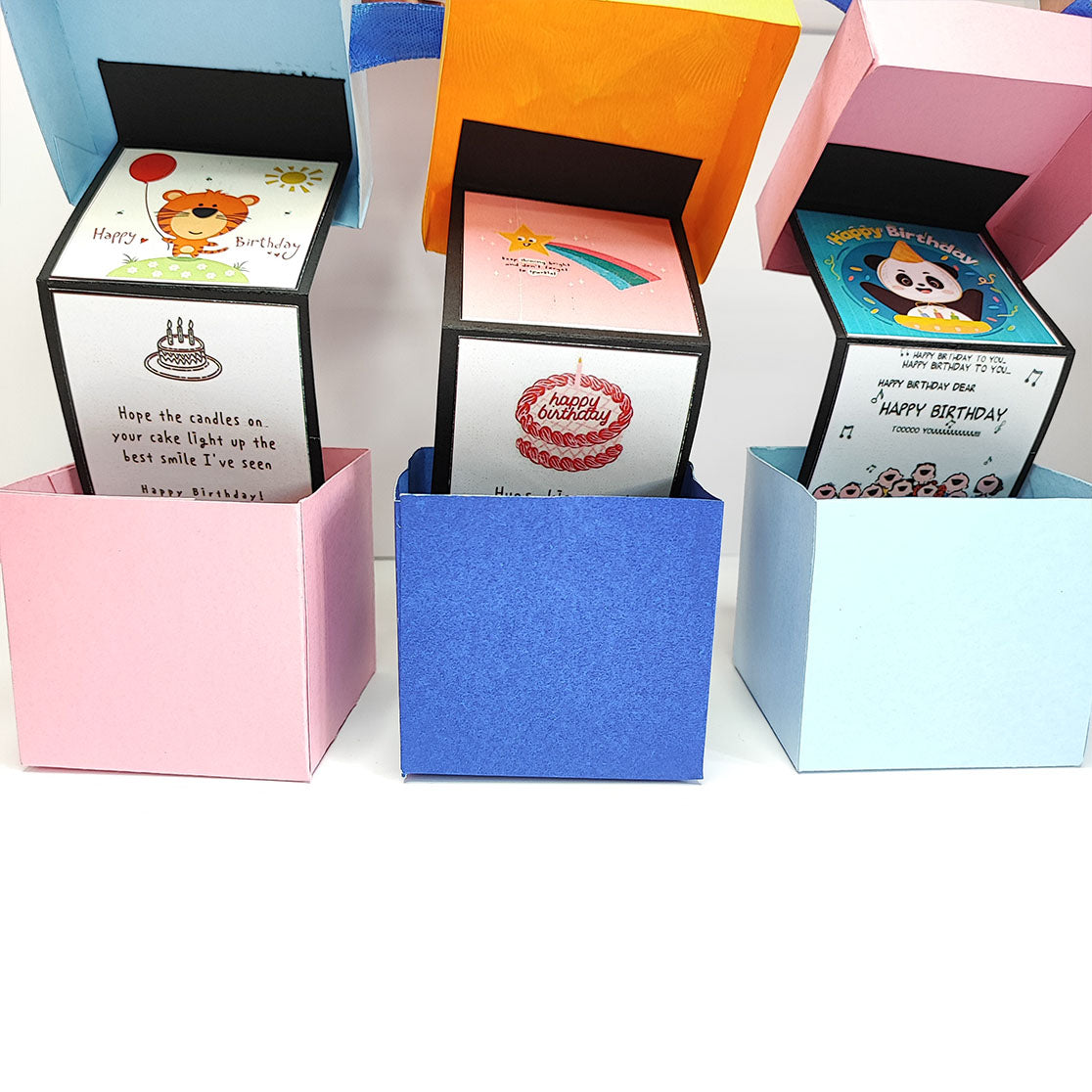 Chandrans Creation 6 Birthday Multicolor Message Box