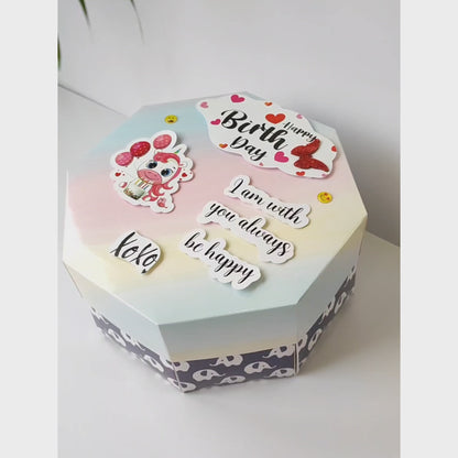 Tin Heart Birthday Chocolate Explosion Box