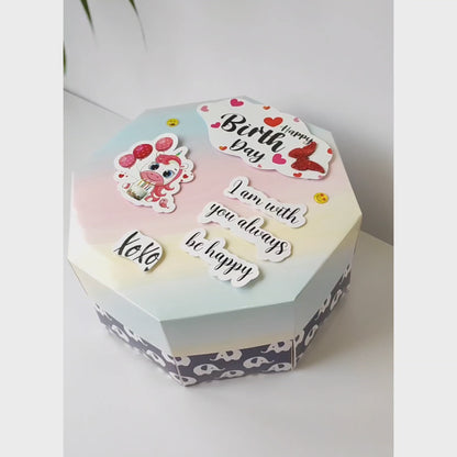 Single-Layer Birthday Kitkat Chocolate Explosion Box