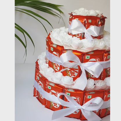 3-Layer Birthday Kitkat Chocolate Cake Handmade