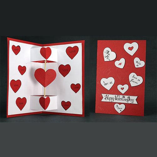 Happy Valentines Day Heart Popup Card At Best Price In India From Chandrans  Creation