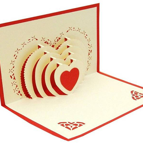 Five Layered Heart Popup Card At Best Price In India From Chandrans Creation