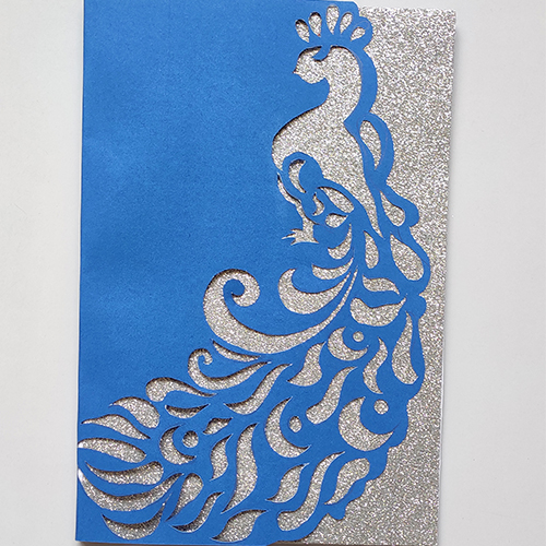 Blue Peacock Birthday Handmade Card